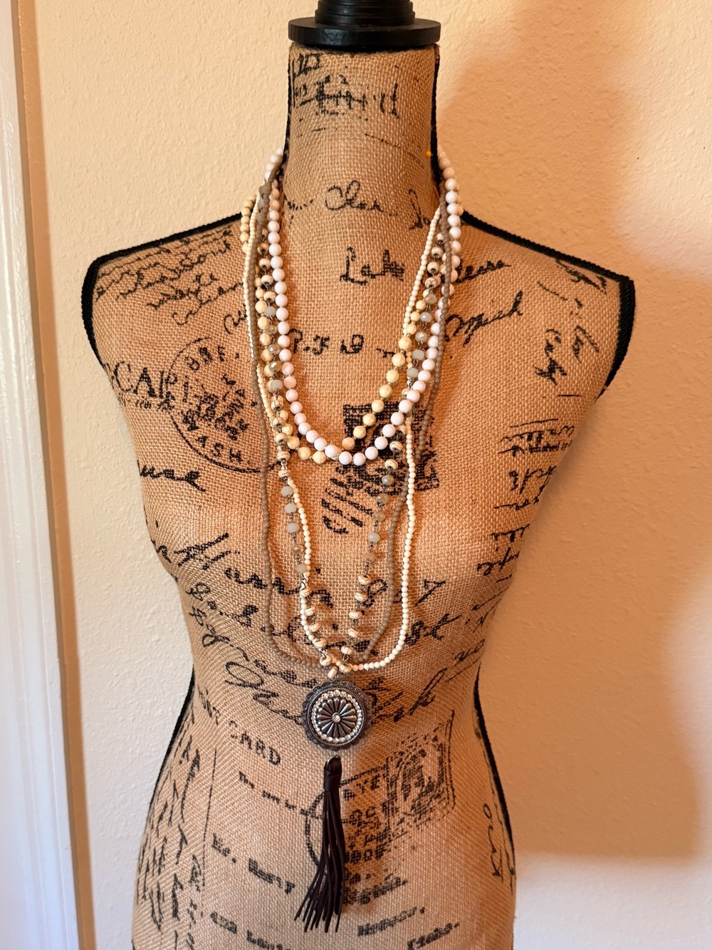 Multi-Strand Cream/Brown Necklace Bundle